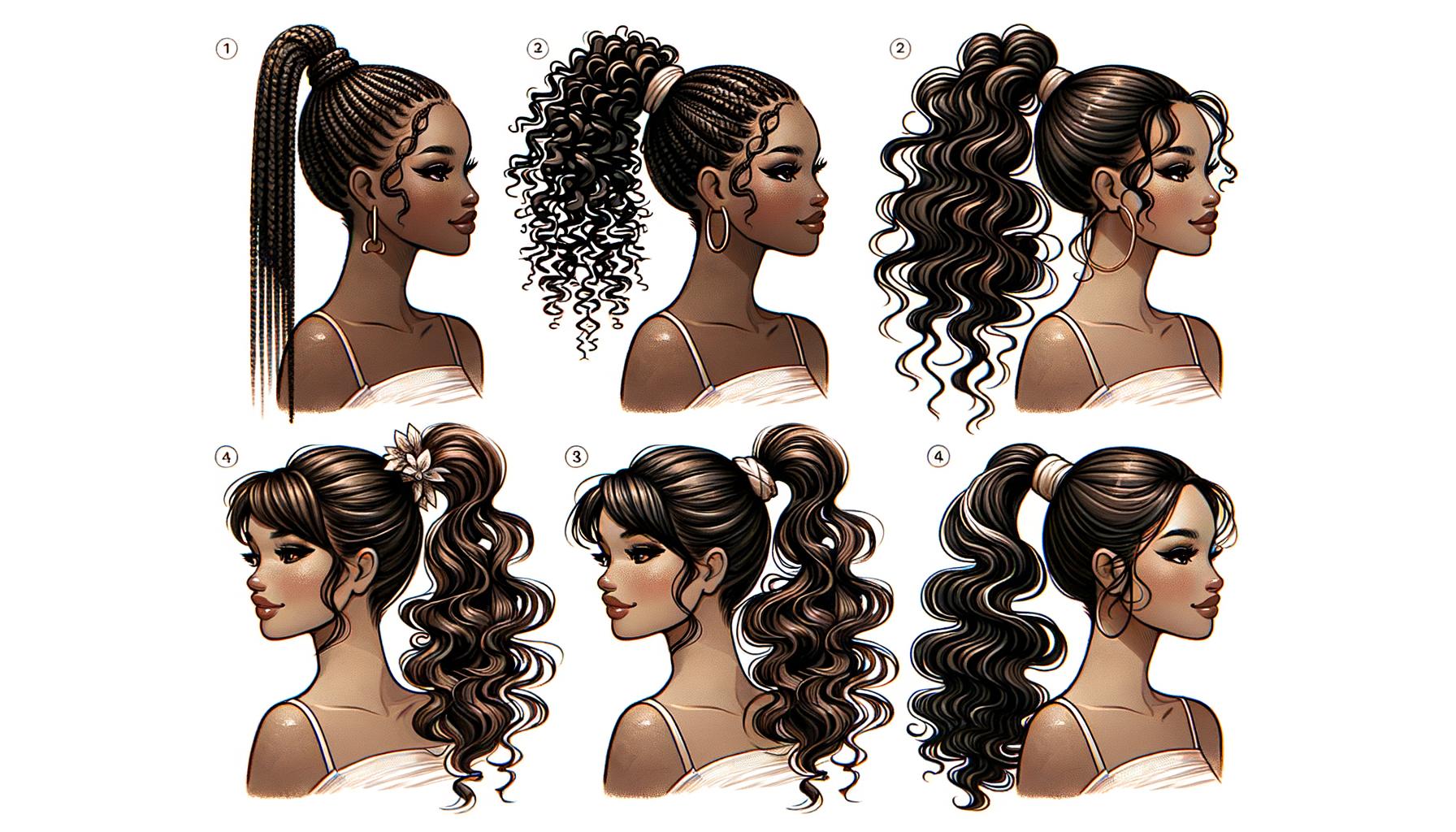 Eye-Catching Ways to Style Curly and Wavy Ponytails Eye-Catching Ways to Style Curly and Wavy Ponytails